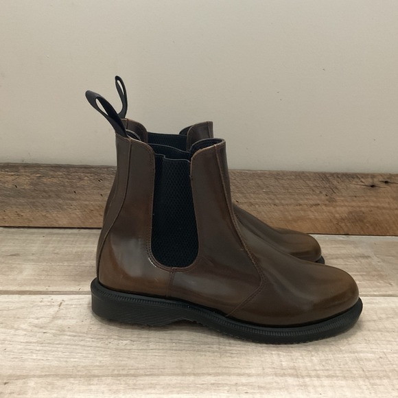 Dr. Doc Martens Chelsea Boots Womens Size 6 Us Brown Leather Ankle Pull On‎ - Picture 1 of 6